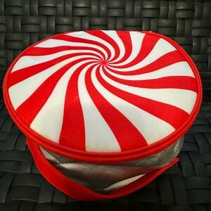 Holiday Peppermint Christmas  Zipped Bag Funny Gift White Elephant NWOT